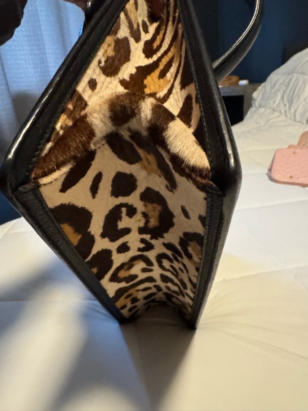 Dior Leopard Print Satchel in Black and Brown - Picture 5 of 12